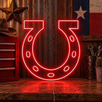 Open Horseshoe Curve LED Neon Sign image 01