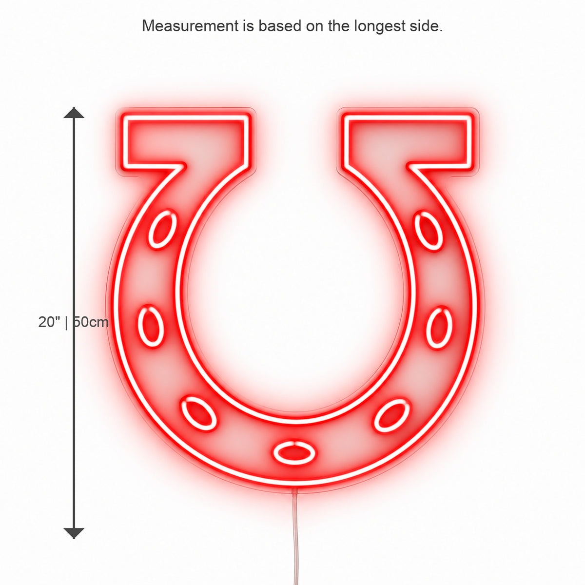 Open Horseshoe Curve LED Neon Sign image 05