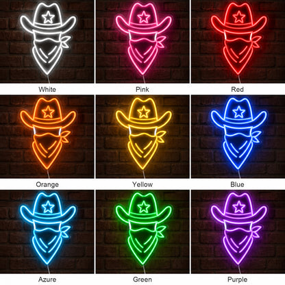 Outlaw Cowboy Hat LED Neon Sign image 04