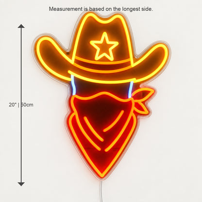 Outlaw Cowboy Hat LED Neon Sign image 05