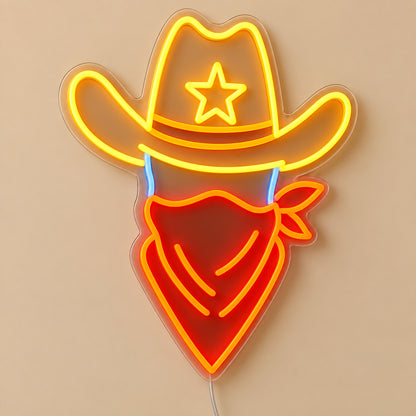 Outlaw Cowboy Hat LED Neon Sign image 06