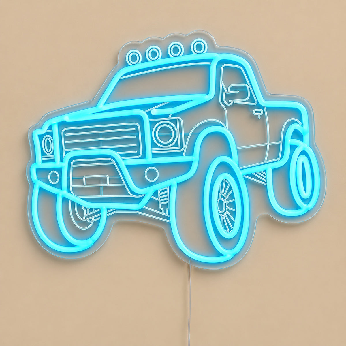 Pickup Truck 4x4 Brick Wall LED Neon Sign image 06