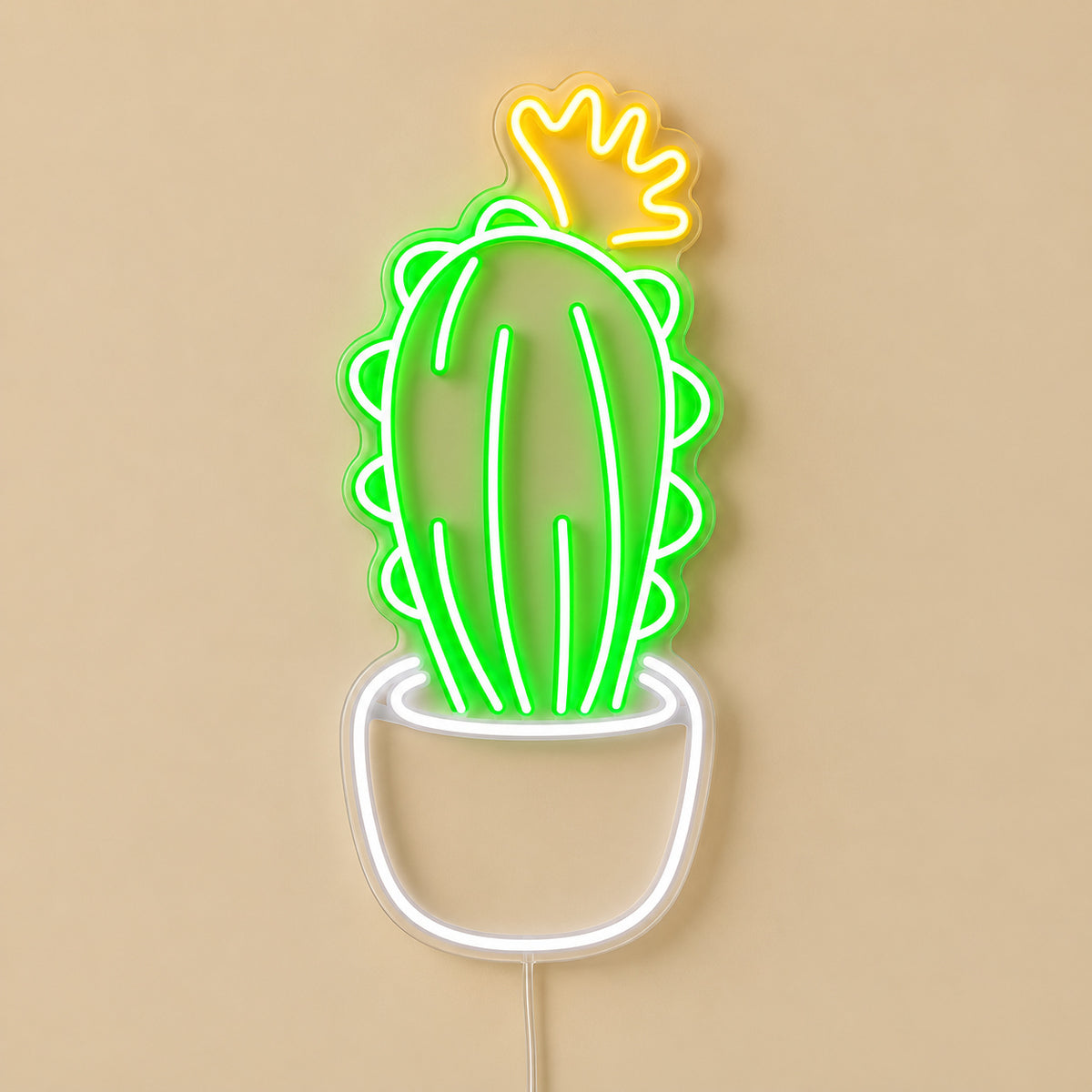 Potted Cactus Room LED Neon Sign image 06