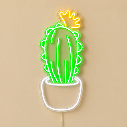 Potted Cactus Room LED Neon Sign image 06