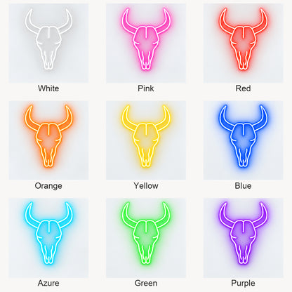Ranch Bull Skull Vintage LED Neon Sign Garage Neon Sign image 04