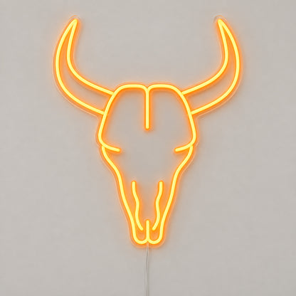 Ranch Bull Skull Vintage LED Neon Sign Garage Neon Sign image 06