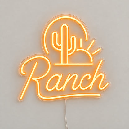 Ranch Cactus Sunset Vintage LED Neon Sign Garage Neon Sign image 06