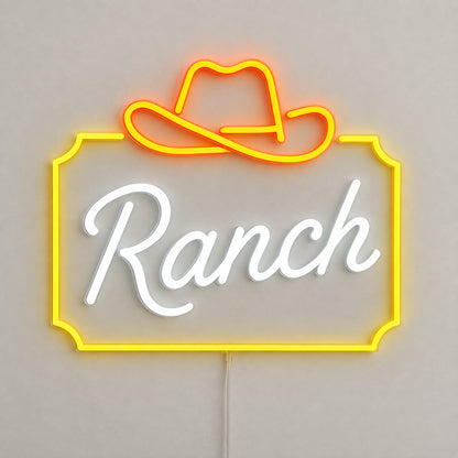 Ranch Cowboy Hat Frame Vintage LED Neon Sign Garage Neon Sign image 06