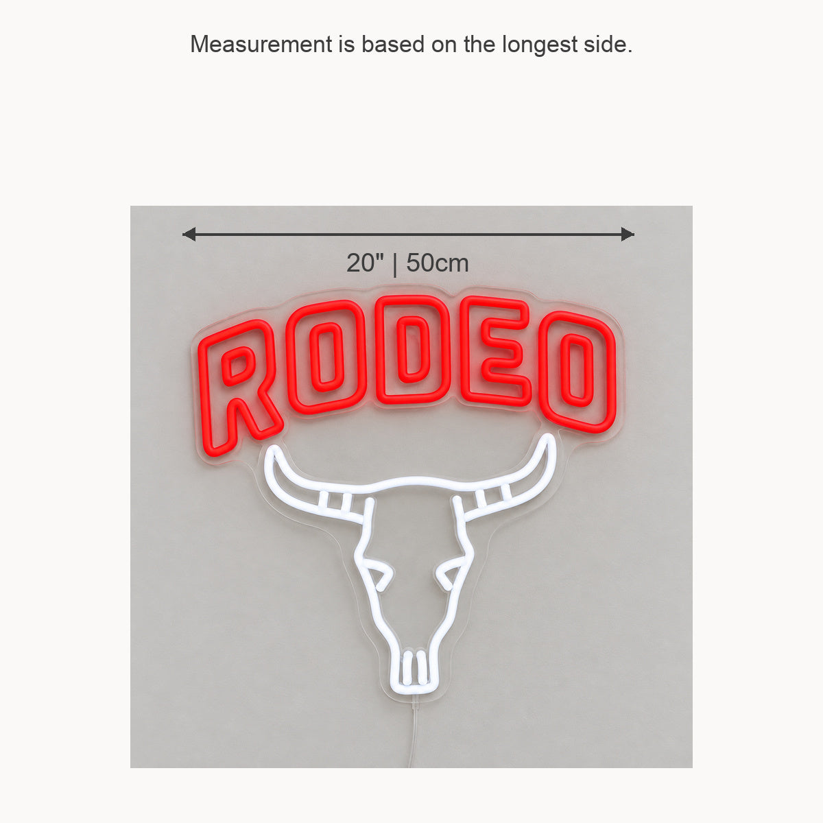 Rodeo Bull Skull Vintage LED Neon Sign Garage Neon Sign image 05