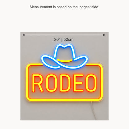 Rodeo Cowboy Hat Frame Vintage LED Neon Sign Garage Neon Sign image 05