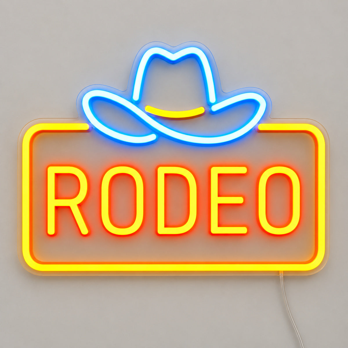 Rodeo Cowboy Hat Frame Vintage LED Neon Sign Garage Neon Sign image 06