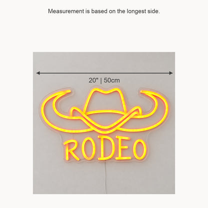 Rodeo Cowboy Hat Longhorn Vintage LED Neon Sign Garage Neon Sign image 05