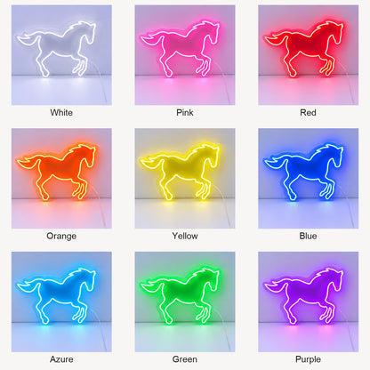 Running Horse Outline Vintage LED Neon Sign image 04