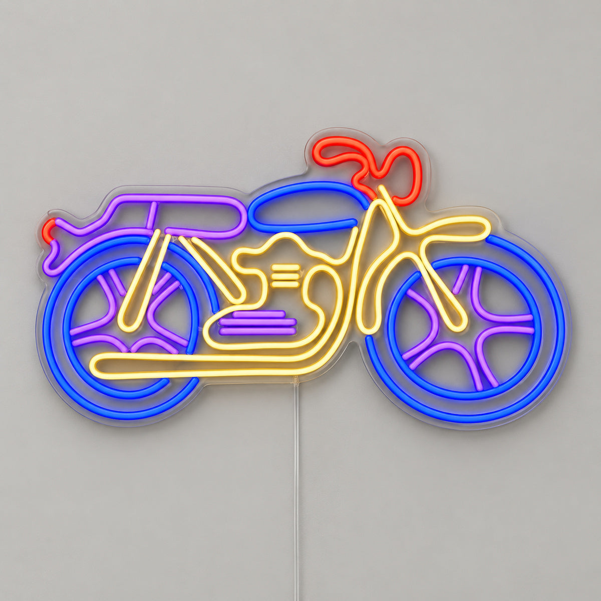 Saddlebag Cruiser Motorcycle Vintage LED Neon Sign Garage Neon Sign image 06