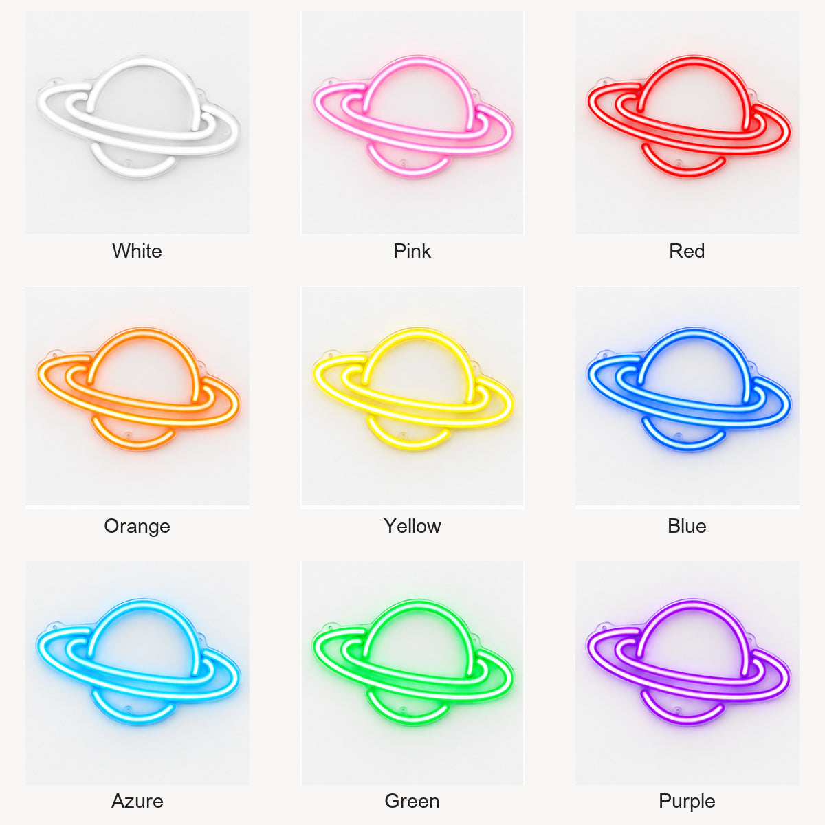 Saturn Planet Vintage LED Neon Sign Garage Neon Sign image 04