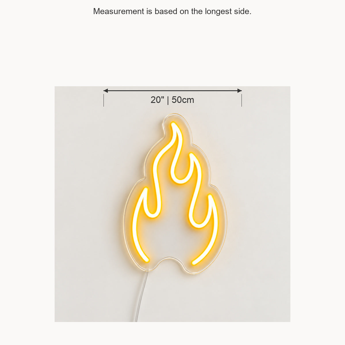 Single Flame Outline Vintage LED Neon Sign Garage Neon Sign image 05