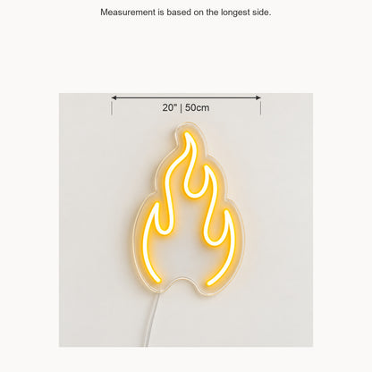 Single Flame Outline Vintage LED Neon Sign Garage Neon Sign image 05