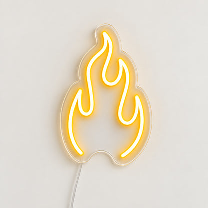 Single Flame Outline Vintage LED Neon Sign Garage Neon Sign image 06