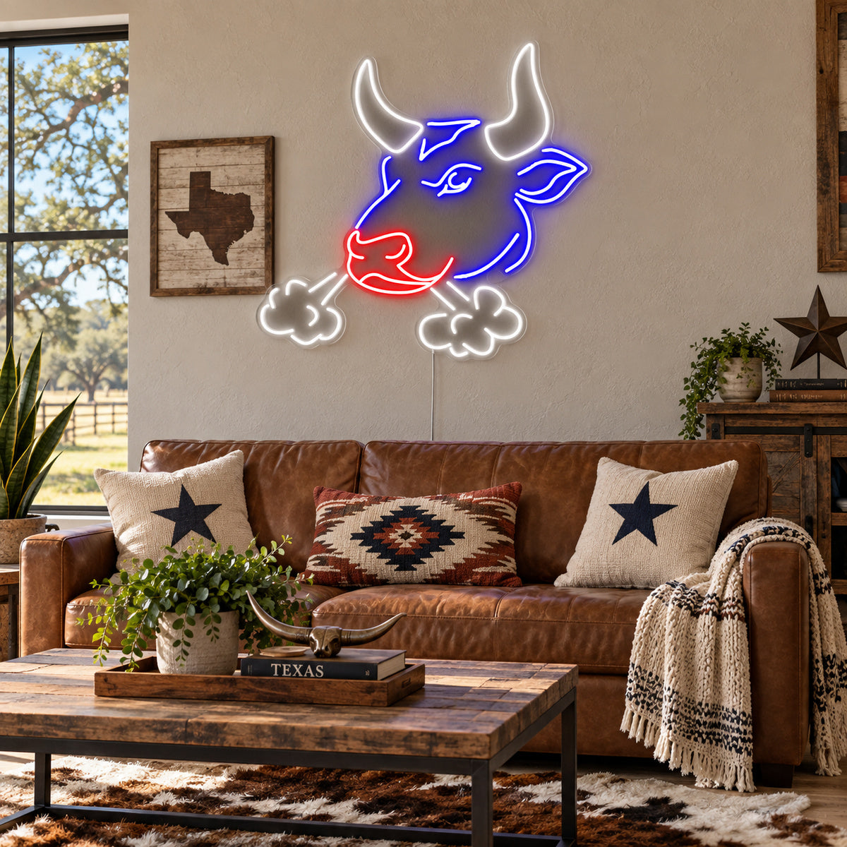 Snorting Bull Head Vintage LED Neon Sign Garage Neon Sign image 03