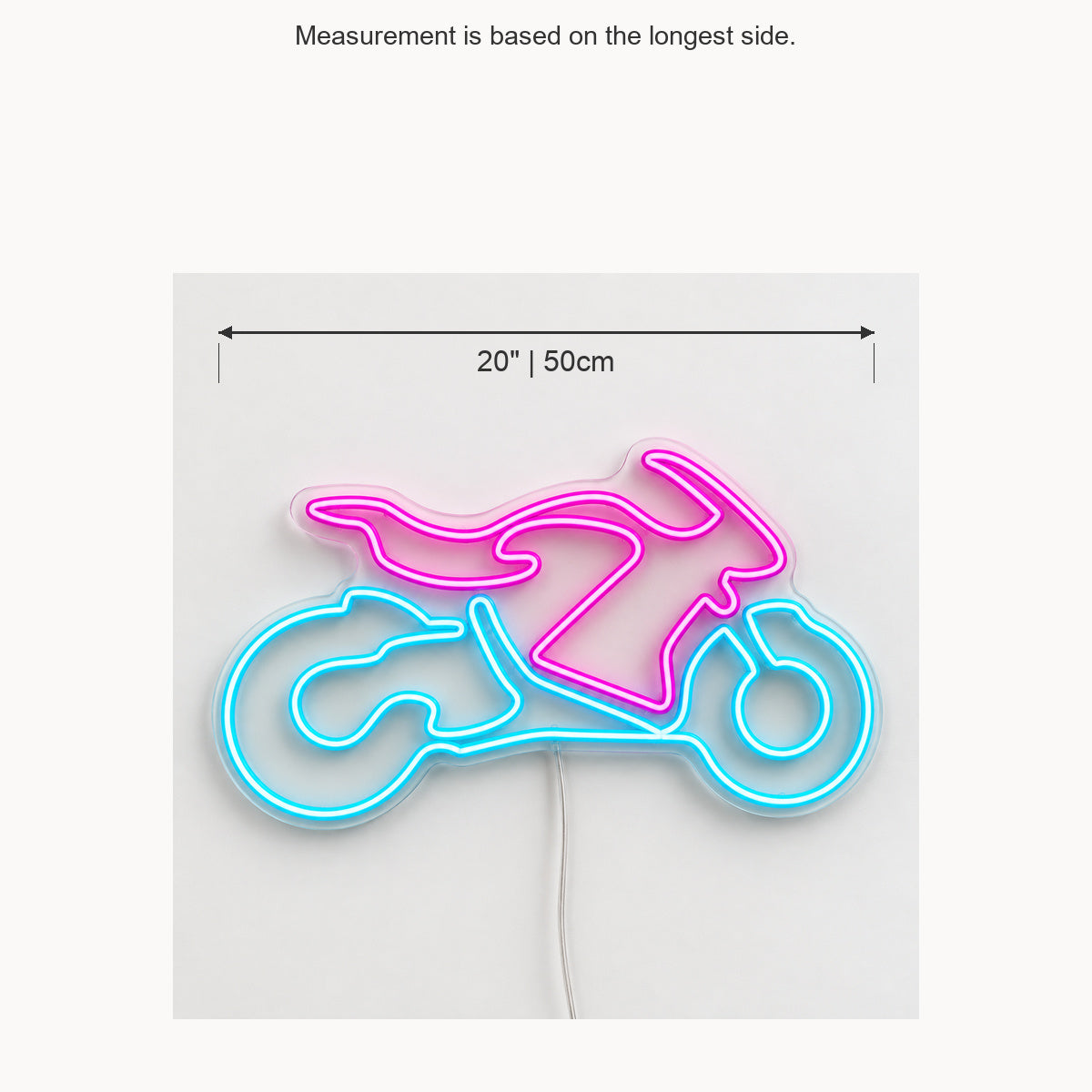 Sport Motorcycle Rectangle Vintage LED Neon Sign Garage Neon Sign image 05