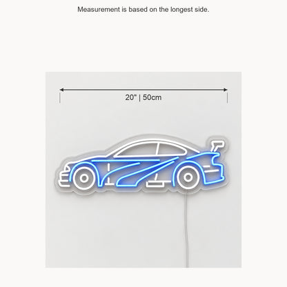 Sports Car Silhouette Vintage LED Neon Sign Garage Neon Sign image 05