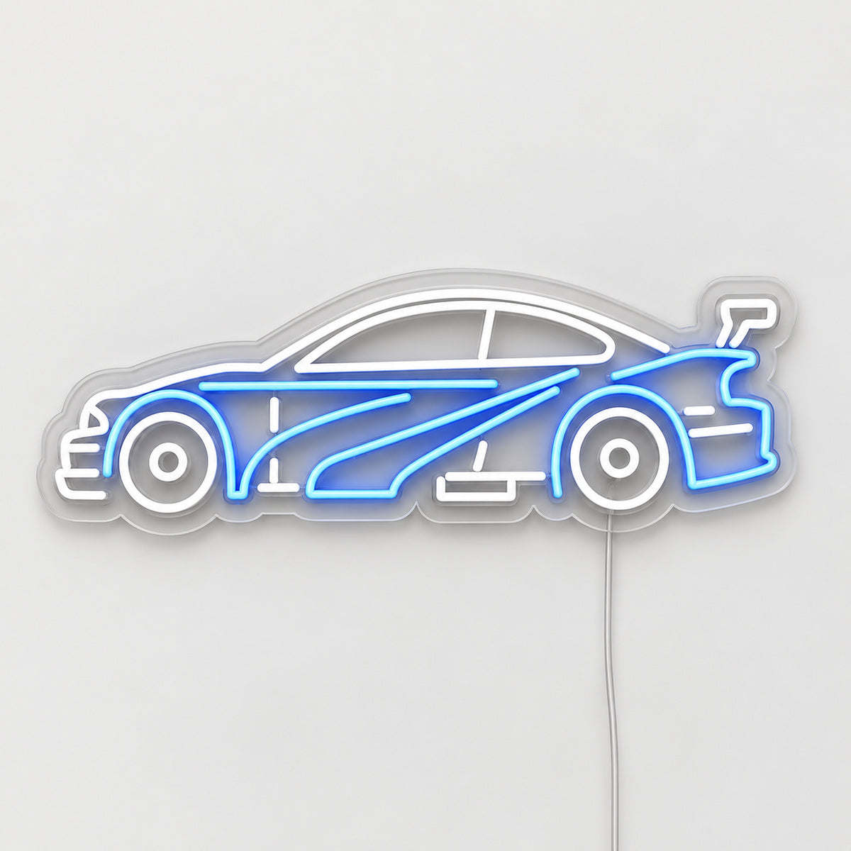 Sports Car Silhouette Vintage LED Neon Sign Garage Neon Sign image 06