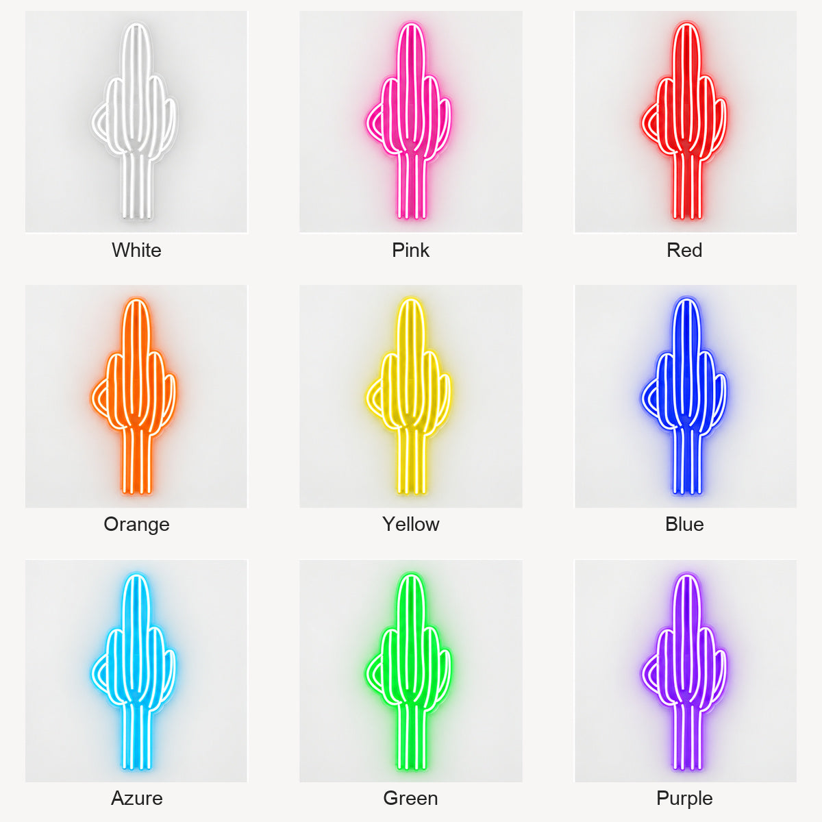 Tall Saguaro Cactus Vintage LED Neon Sign Garage Neon Sign image 04