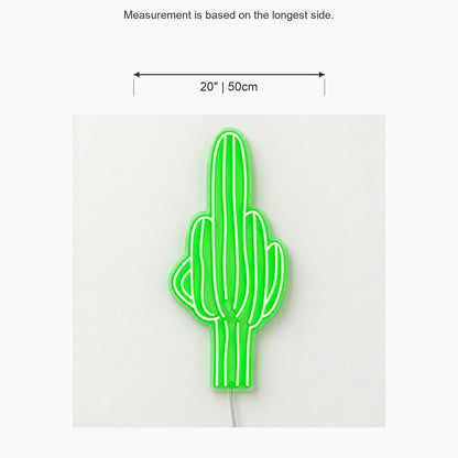 Tall Saguaro Cactus Vintage LED Neon Sign Garage Neon Sign image 05