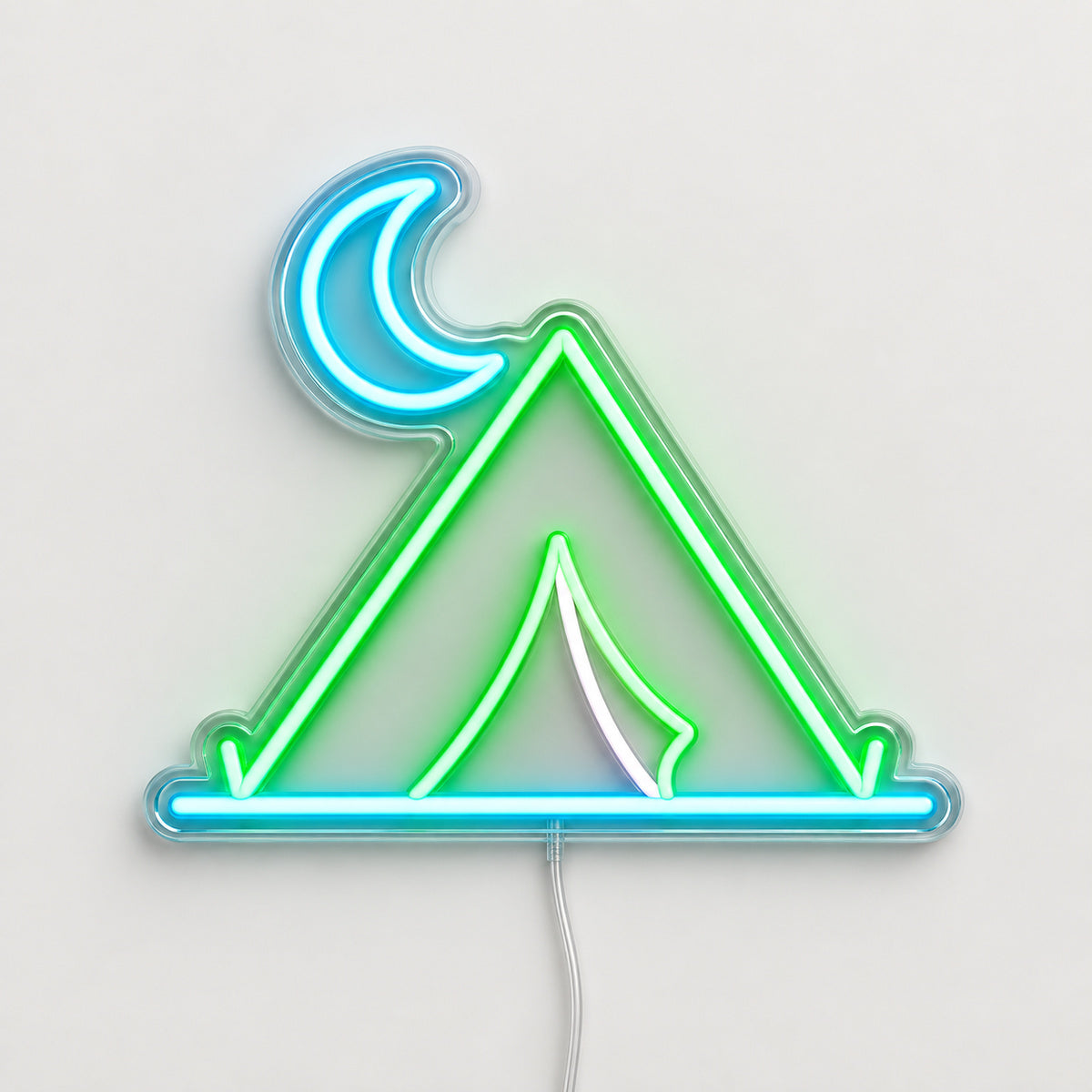 Tent Crescent Moon Vintage LED Neon Sign Garage Neon Sign image 06
