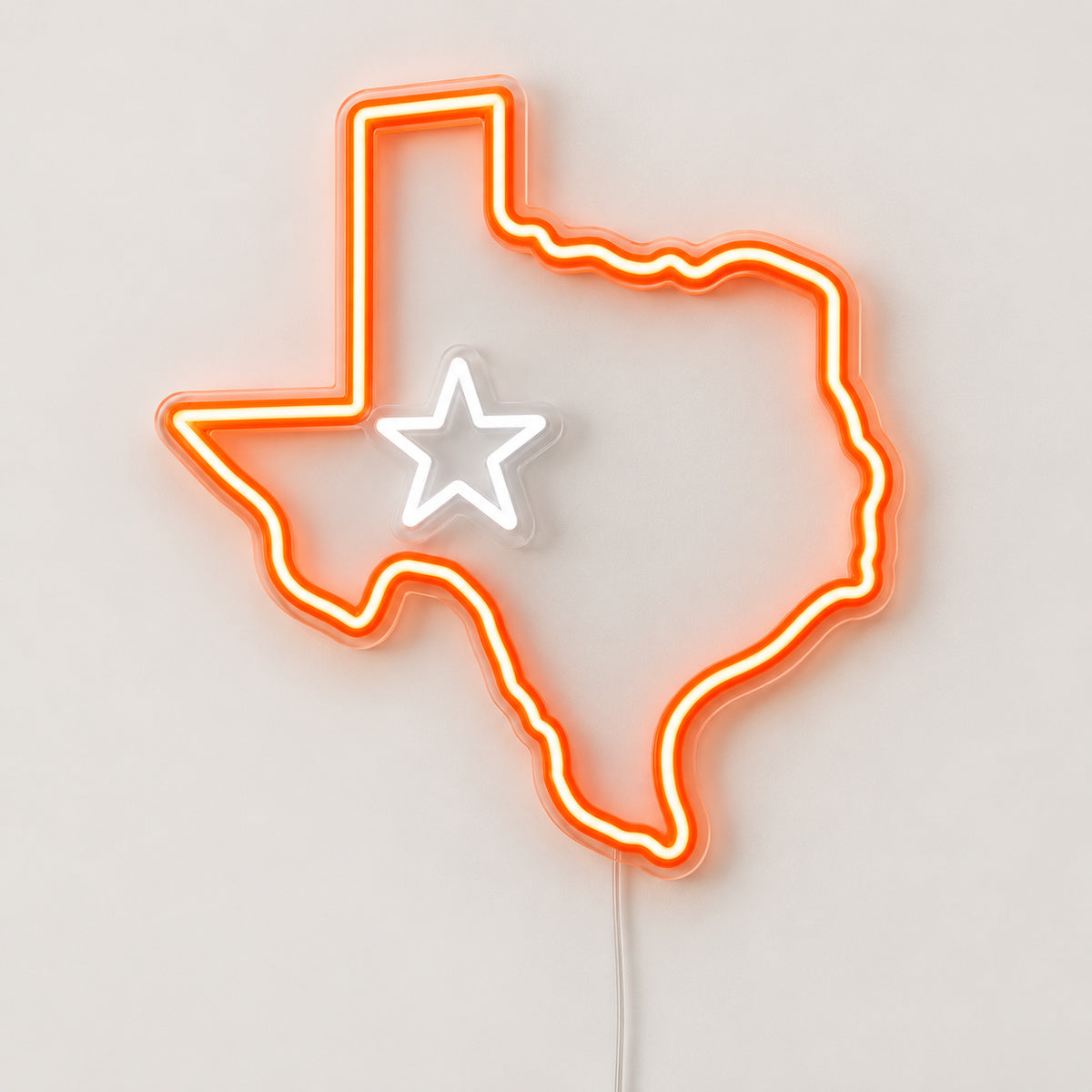 Texas Map Lone Star Vintage LED Neon Sign Garage Neon Sign image 06