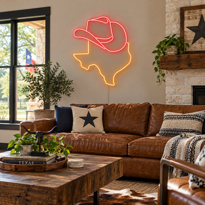 Texas Word Vintage LED Neon Sign Garage Neon Sign image 03