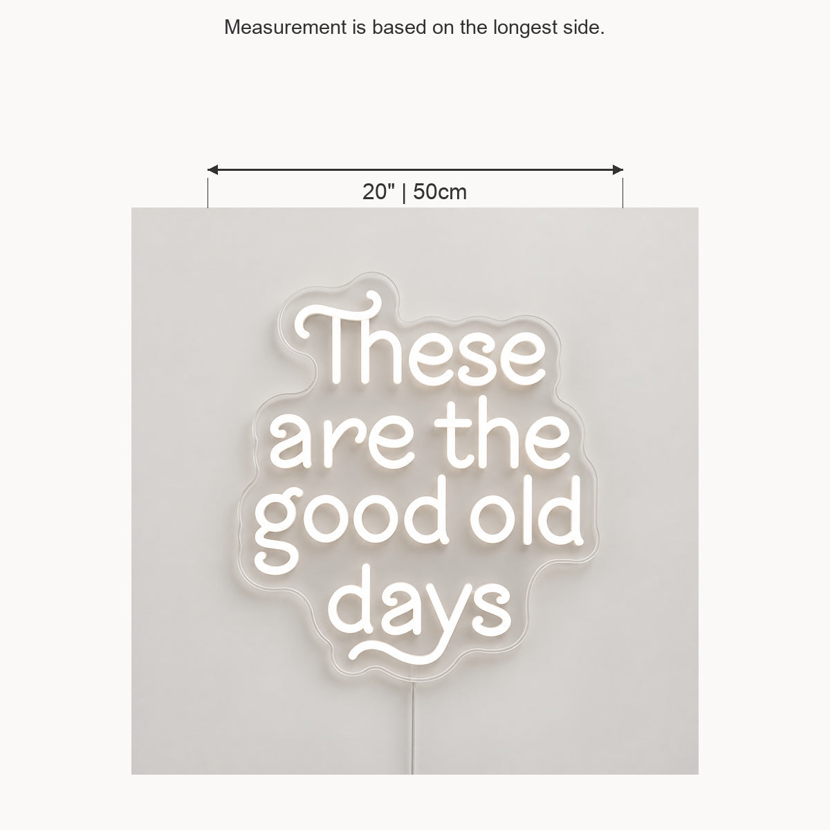 These Are The Good Old Days Block Letters Vintage LED Neon Sign Garage Neon Sign image 05
