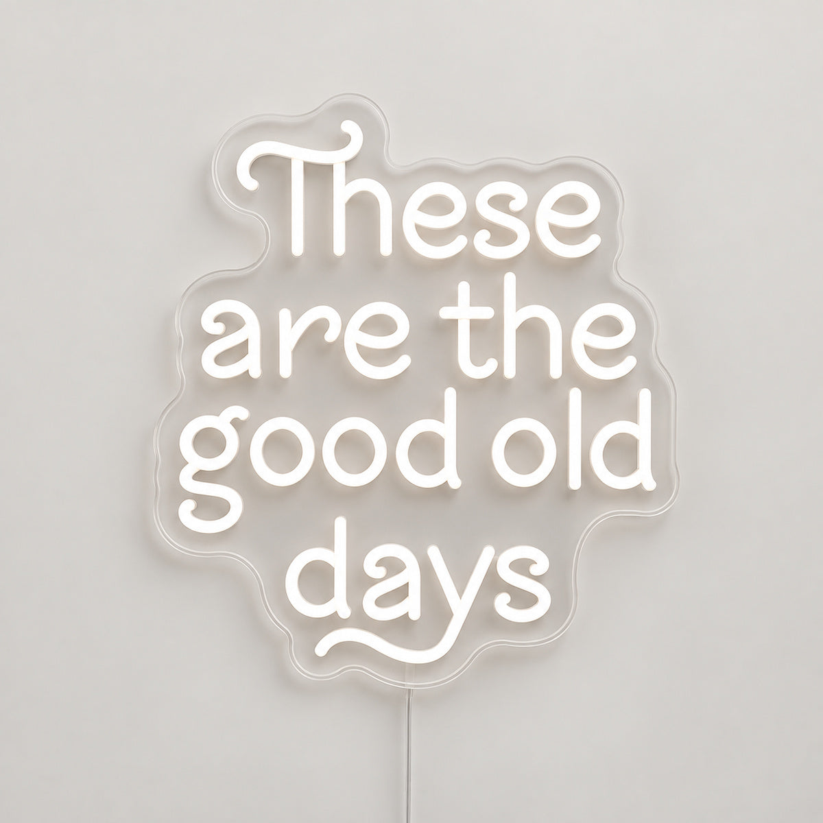 These Are The Good Old Days Block Letters Vintage LED Neon Sign Garage Neon Sign image 06