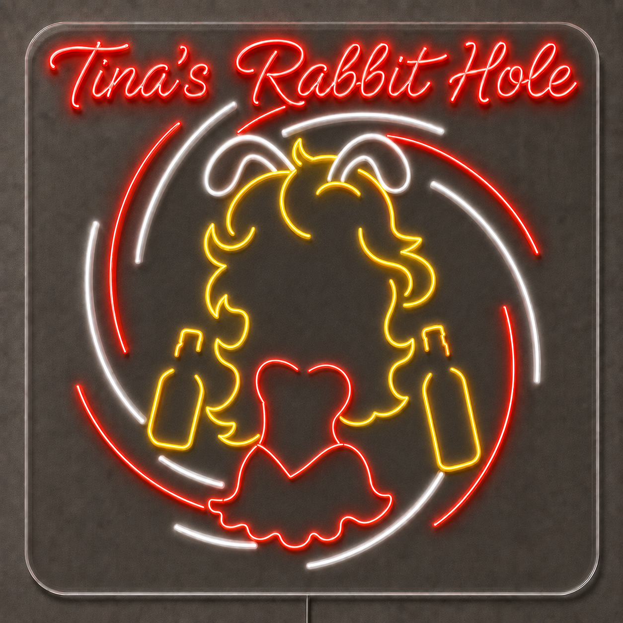 Tina's Rabbit Hole Custom LED Neon Sign Waterproof