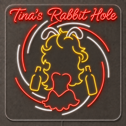 Tina's Rabbit Hole Custom LED Neon Sign Waterproof
