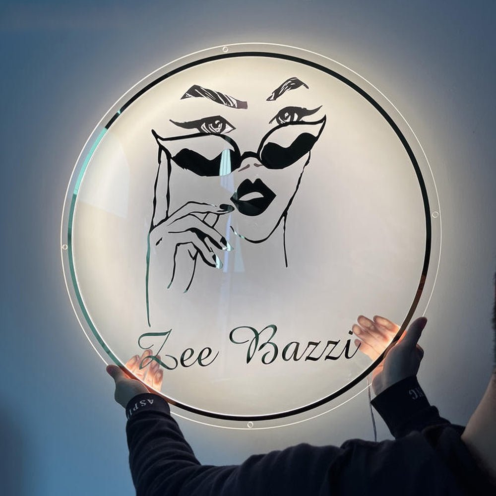 Lee Bazzi Salon Acrylic Business Logo Sign - Shineneon