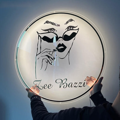 Lee Bazzi Salon Acrylic Business Logo Sign - Shineneon