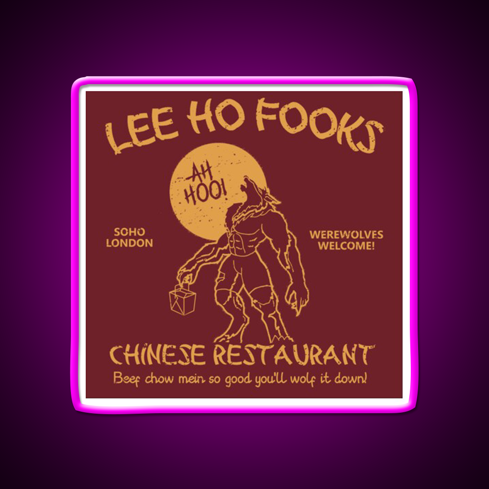 Lee Ho Fooks Asian Cultural Led Neon Sign Rgb Color - Neon sign mounted on wall in room