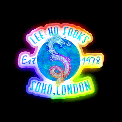 Lee Ho Fooks Dragon London Asian Cultural Led Neon Sign Rgb Color - LED neon sign close-up detail
