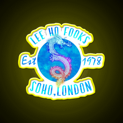Lee Ho Fooks Dragon London Asian Cultural Led Neon Sign Rgb Color - Custom LED neon sign front view