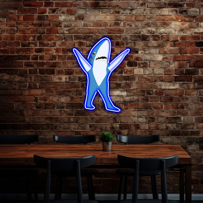 Left Shark Artwork Neon Light Signs Custom - Shineneon