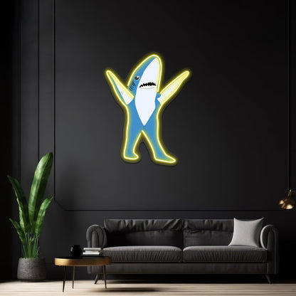 Left Shark Artwork Neon Light Signs Custom - Shineneon
