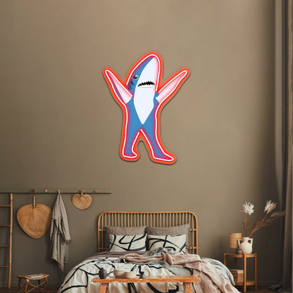 Left Shark Artwork Neon Light Signs Custom - Shineneon