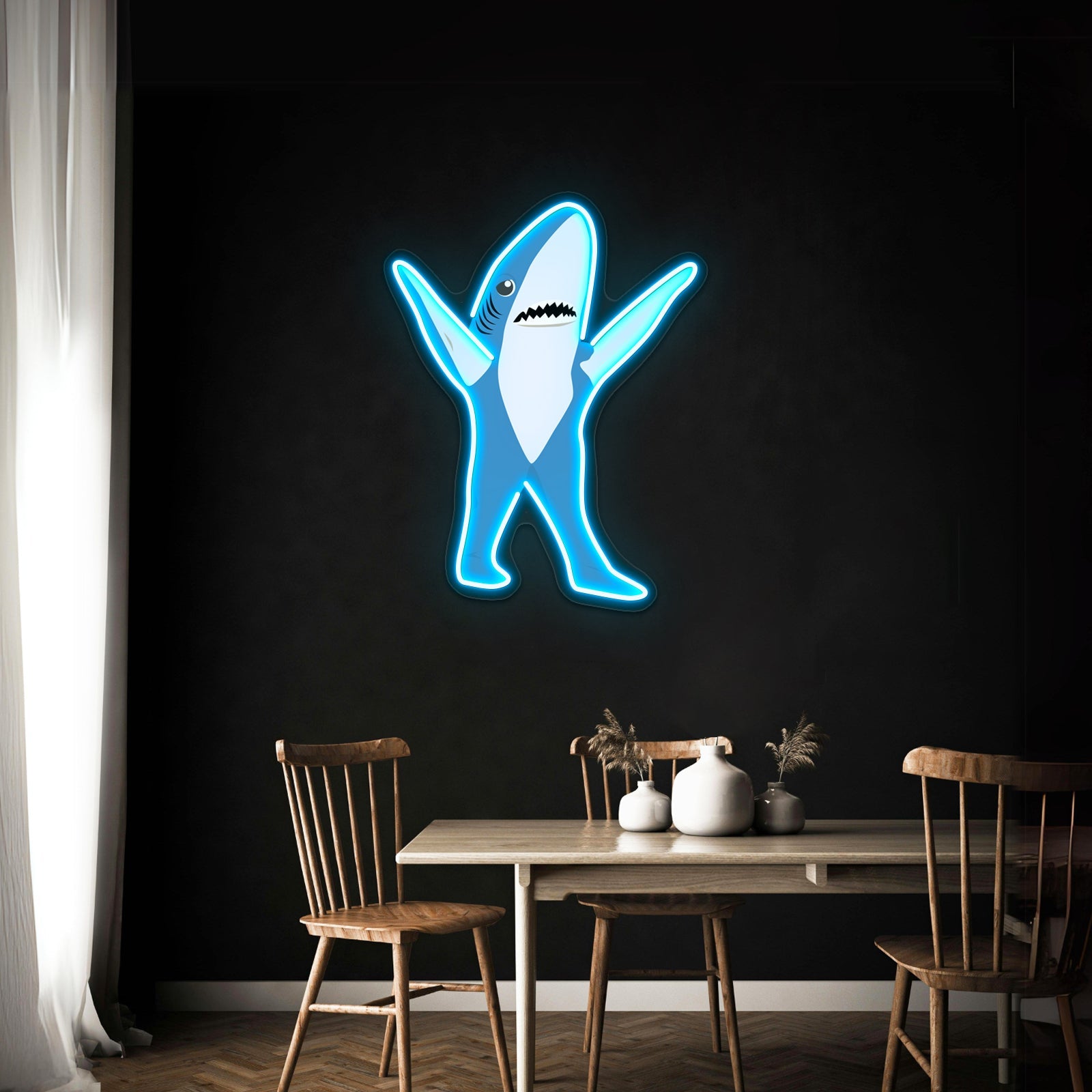 Left Shark Artwork Neon Light Signs Custom - Shineneon