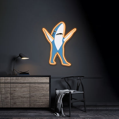 Left Shark Artwork Neon Light Signs Custom