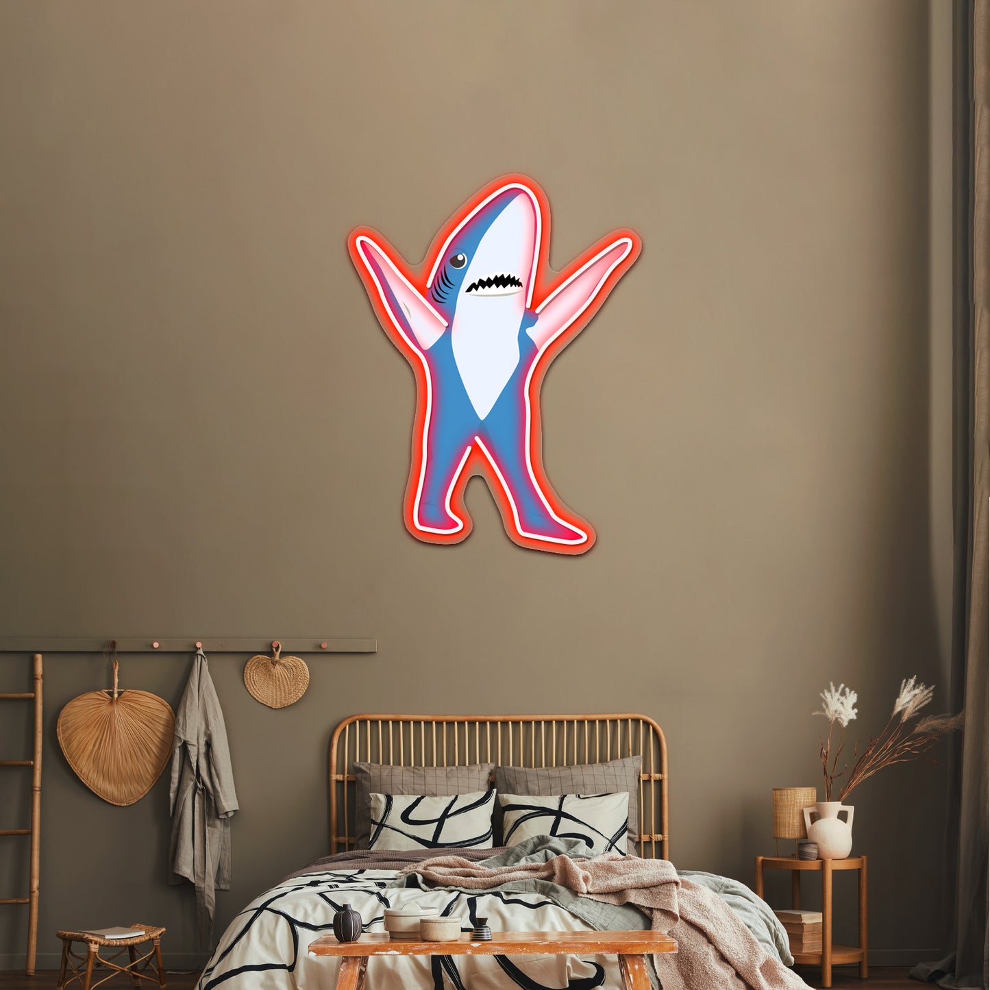 Left Shark Artwork Neon Light Signs Custom