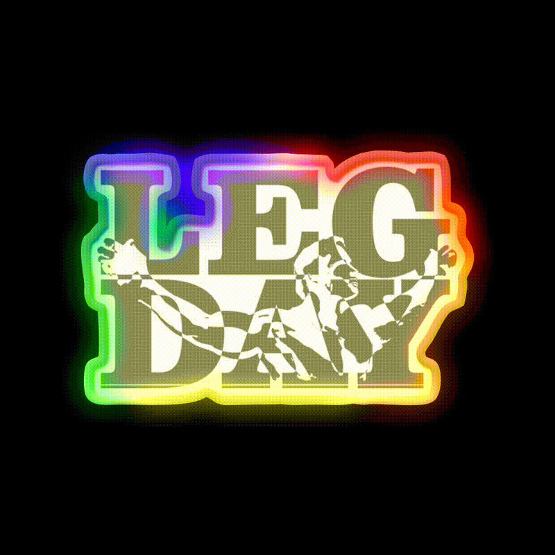 Leg Day Gym Fitness Led Neon Sign Rgb Color