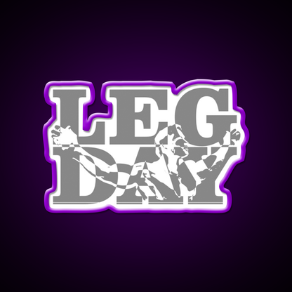 Leg Day Gym Fitness Led Neon Sign Rgb Color