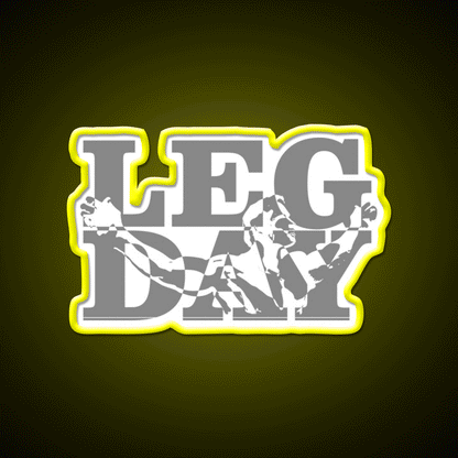 Leg Day Gym Fitness Led Neon Sign Rgb Color