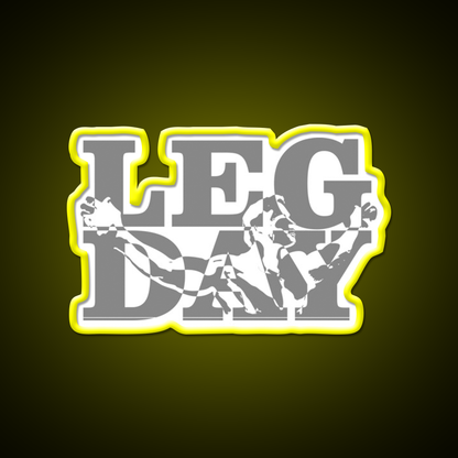 Leg Day Gym Fitness Led Neon Sign Rgb Color